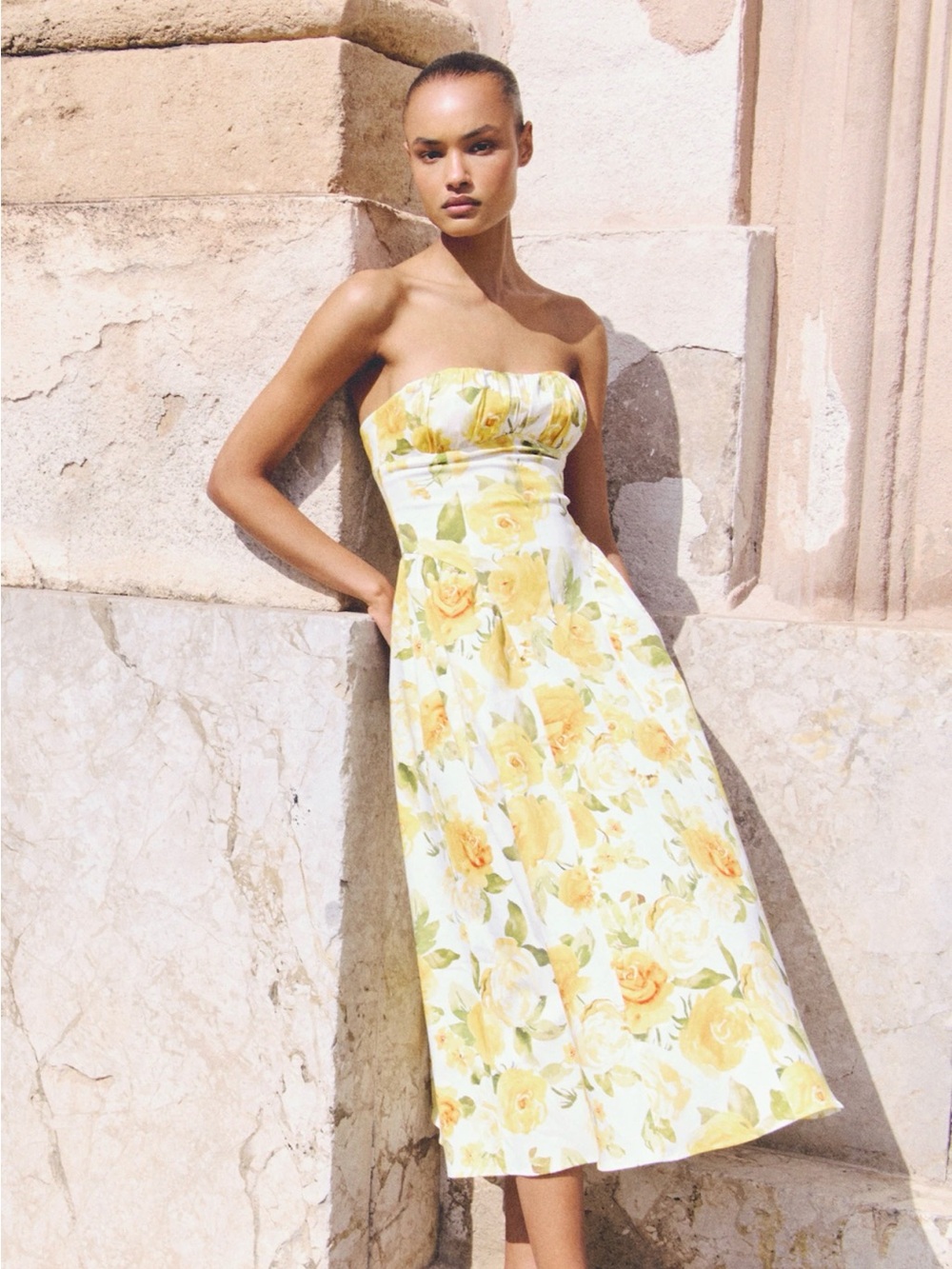 Mango Floral Midi Dress